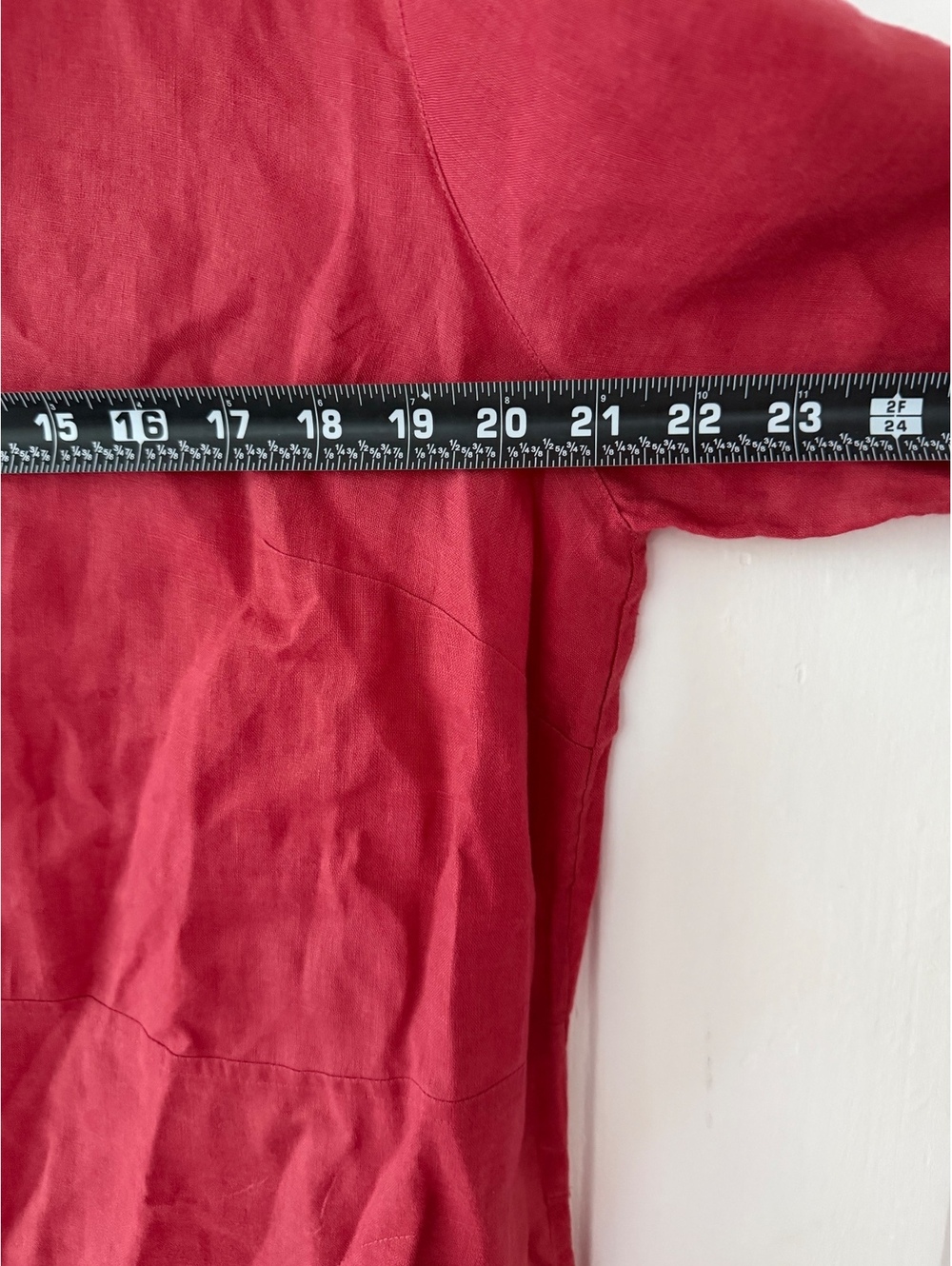 J.Jill Love Linen Red Long Sleeve Linen Tunic Shirt XL Light Brick color - Picture 6 of 7